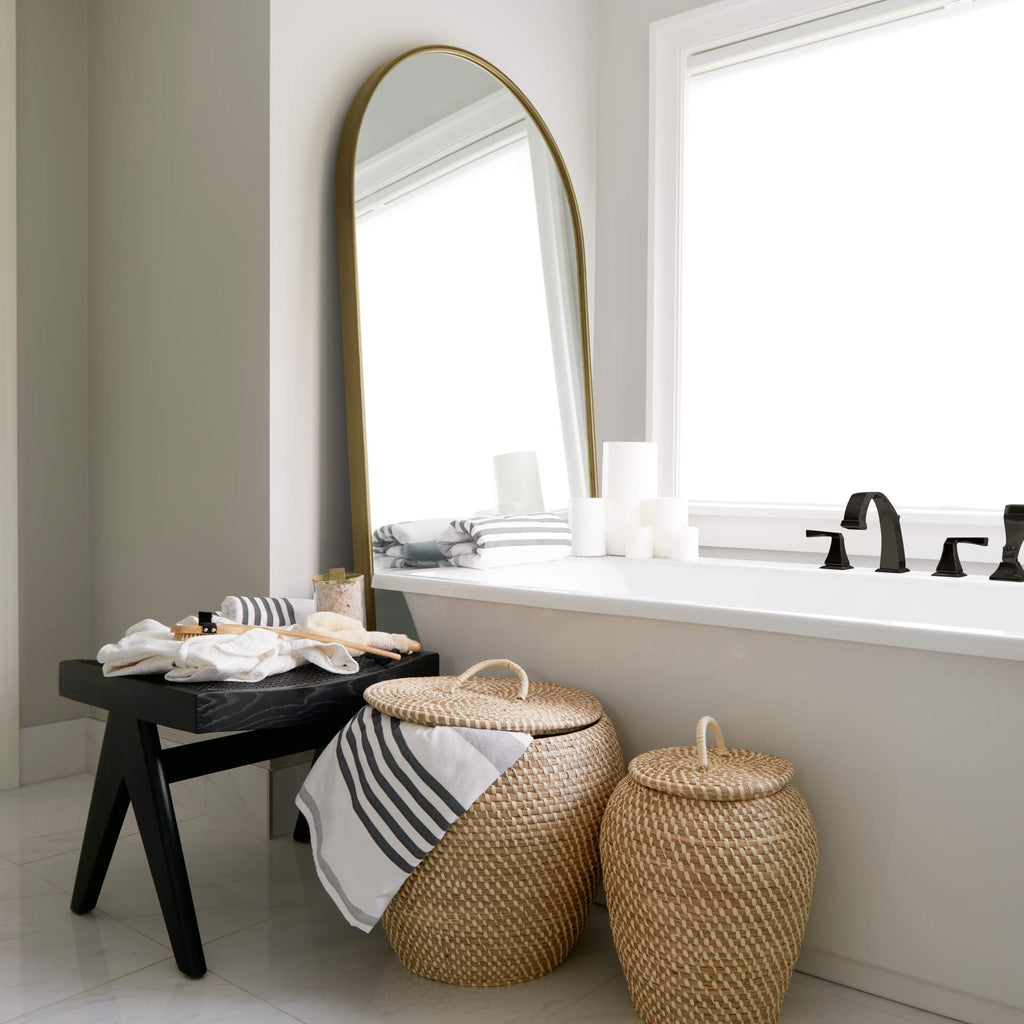 MERCANA SADIE GOLD METAL FLOOR MIRROR 69535