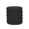 MERCANA ELISE BLACK BOUCLE STORAGE OTTOMAN 70410