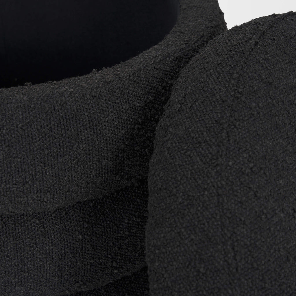 MERCANA ELISE BLACK BOUCLE STORAGE OTTOMAN 70410