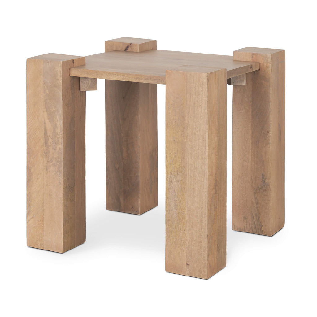 MERCANA  BETH WOOD SQUARE ACCENT TABLE 70633