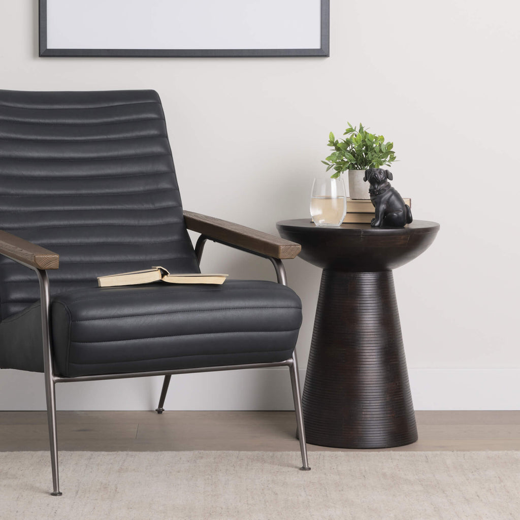 MERCANA NOVELL WOOD PEDESTAL ACCENT TABLE 70510