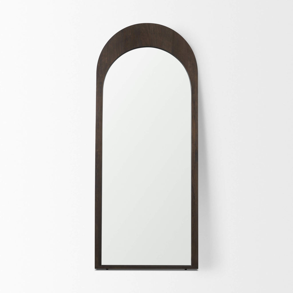 MERCANA CELESTE DARK BROWN WOOD FLOOR MIRROR 70621
