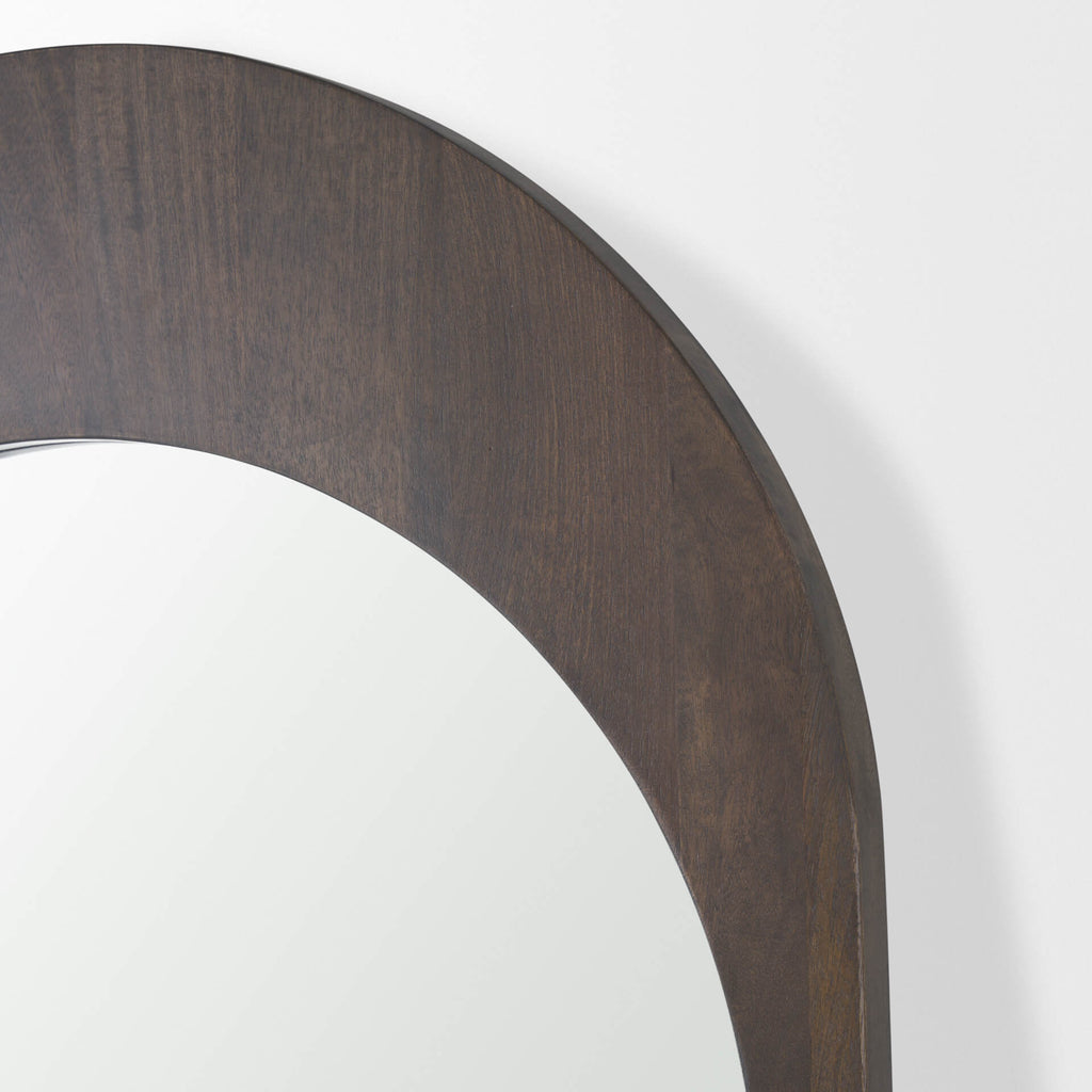 MERCANA CELESTE DARK BROWN WOOD FLOOR MIRROR 70621