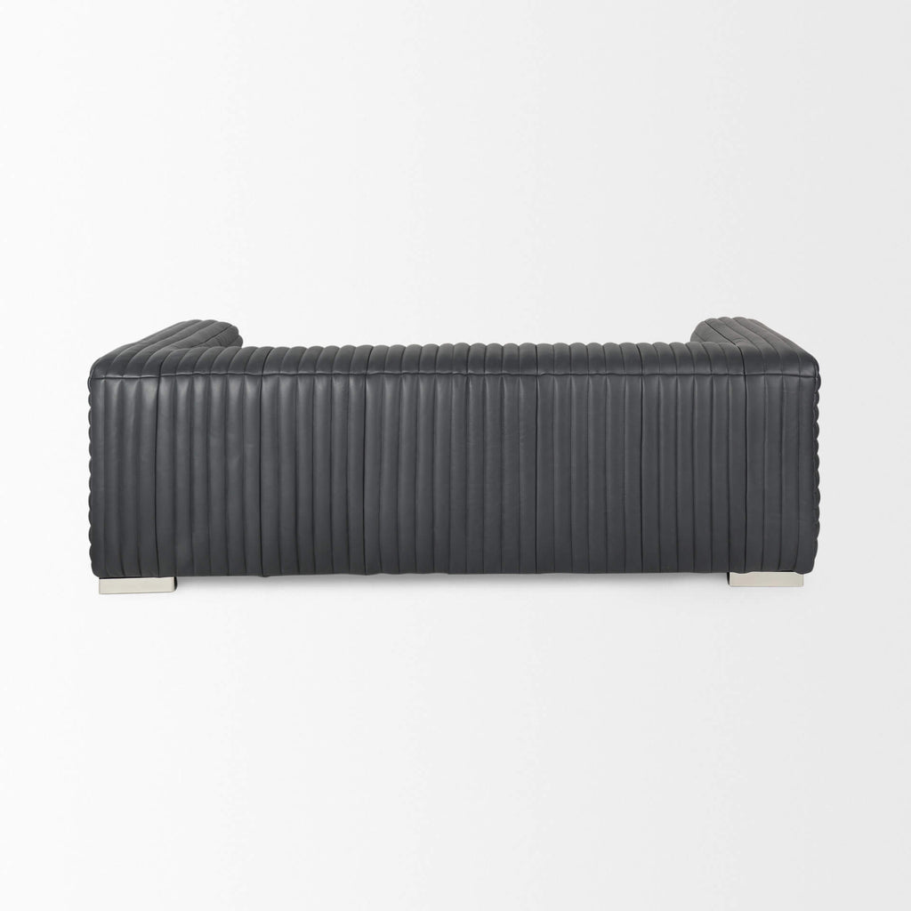 MERCANA RICCIARDO BLACK LEATHER SOFA 70794