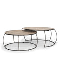 MERCANA CLAPP ROUND WOOD TOP NESTING COFFEE TABLES 70594