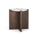 MERCANA  BIANCA MARBLE ROUND ACCENT TABLE 70680