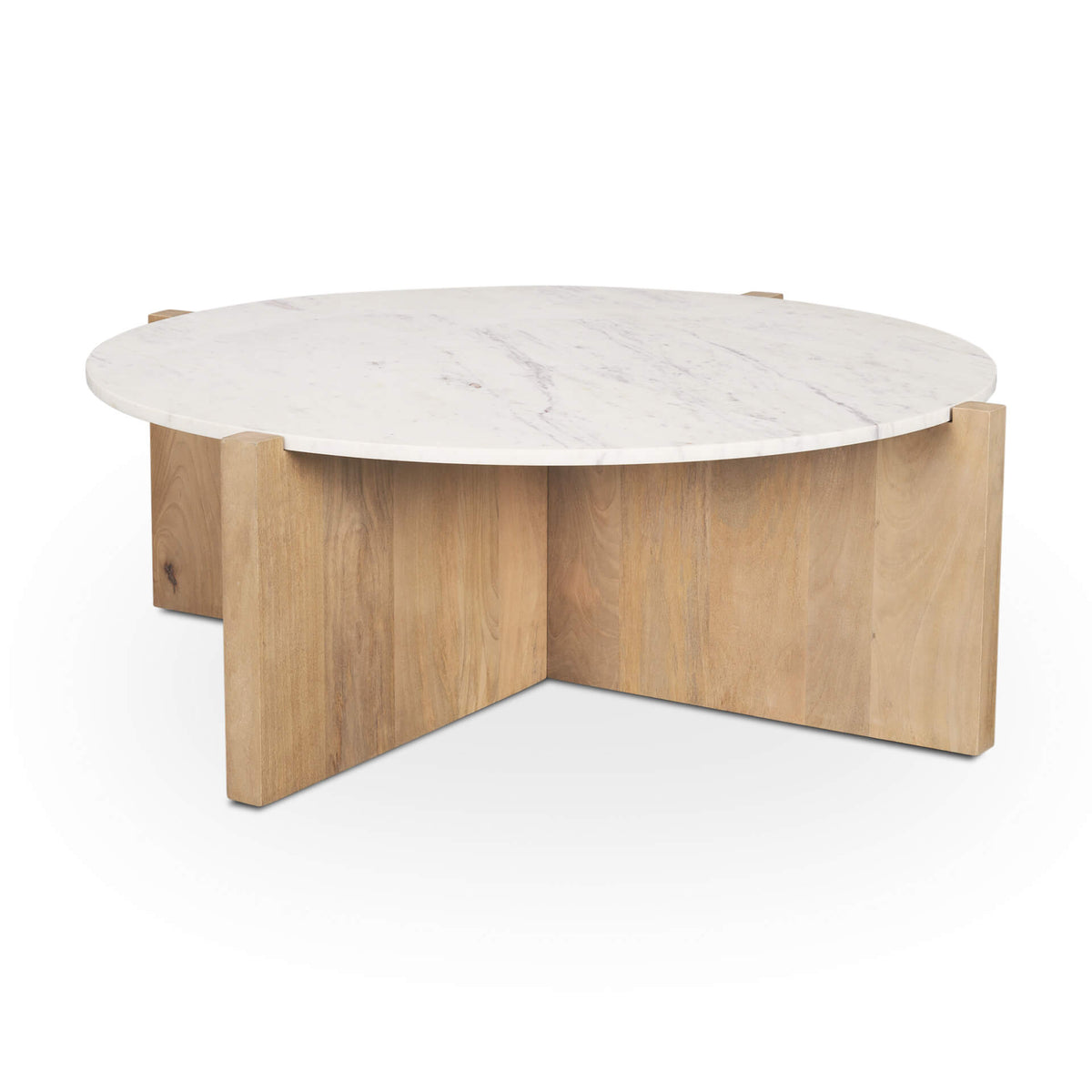 MERCANA BIANCA ROUND MARBLE COFFEE TABLE 70647-AB