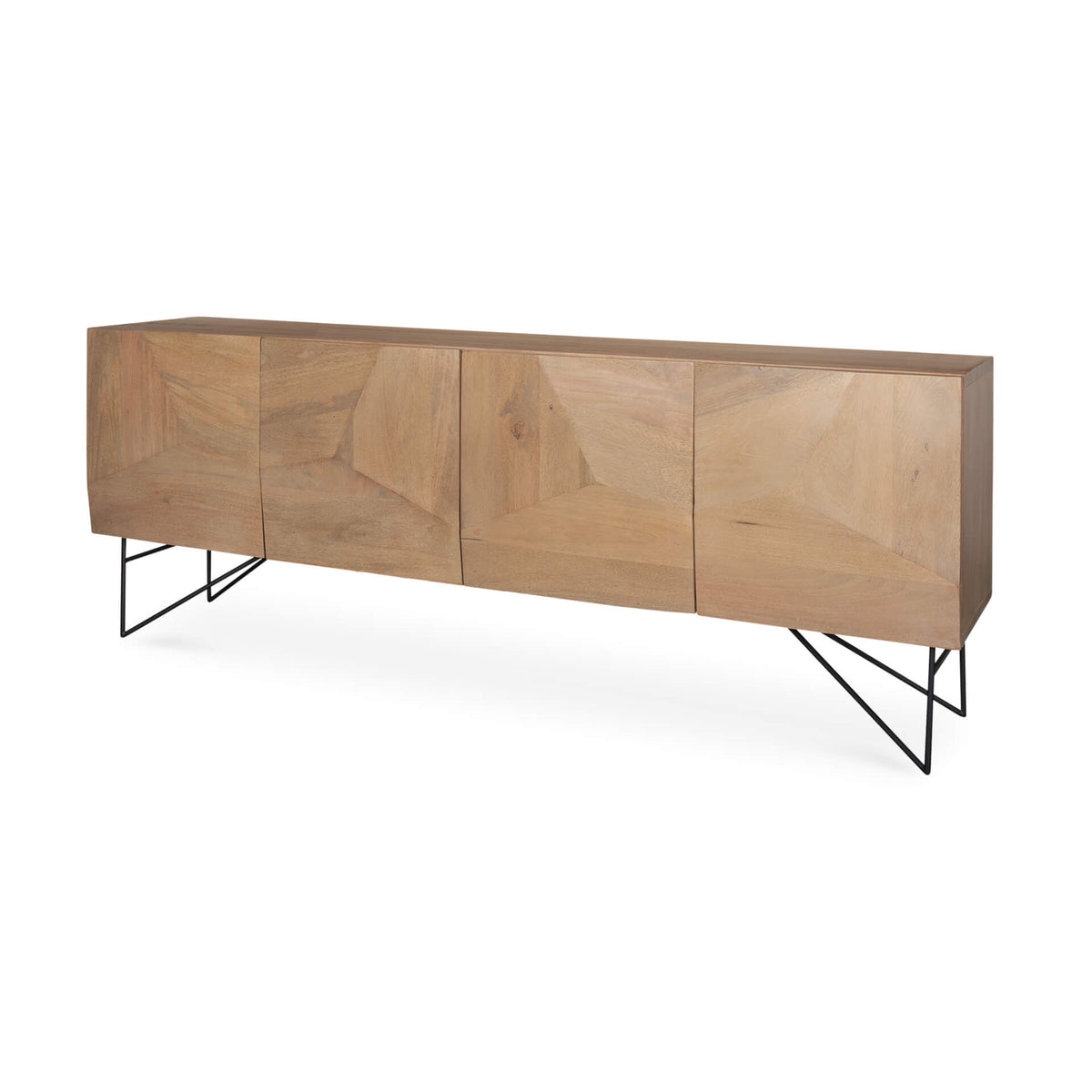MERCANA DARWIN LIGHT BROWN 4 DOOR SIDEBOARD 70683
