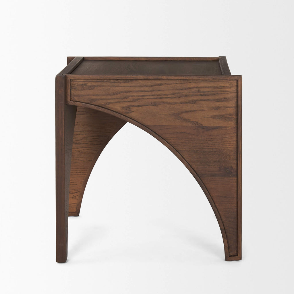 MERCANA LARAYA MEDIUM WOOD SIDE TABLE 70641