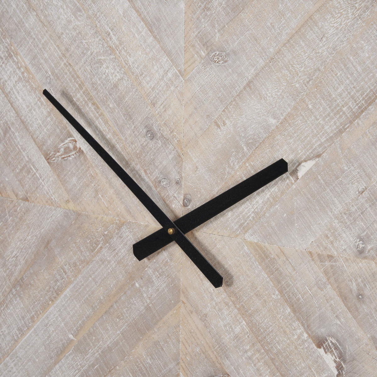 MERCANA RANI MATTE BLACK/WOOD  WALL CLOCK 70691