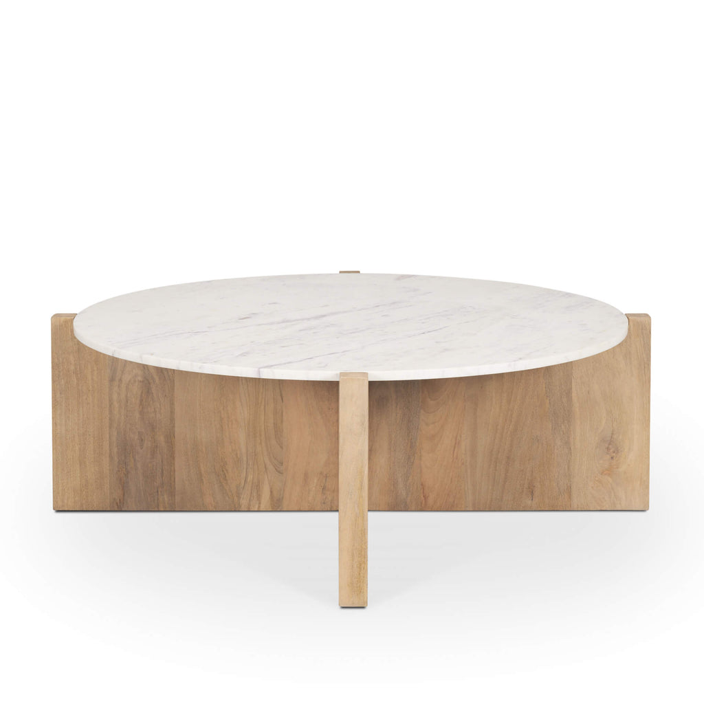MERCANA BIANCA ROUND MARBLE COFFEE TABLE 70647-AB