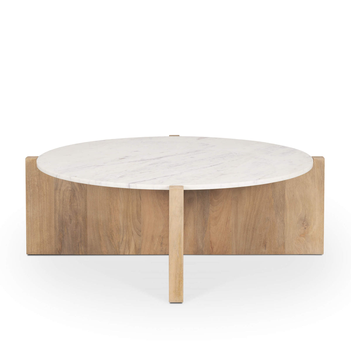 MERCANA BIANCA ROUND MARBLE COFFEE TABLE 70647-AB