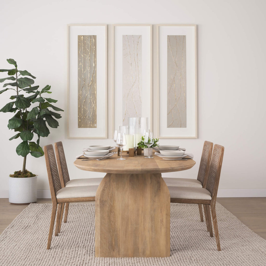 MERCANA CLARA DINING CHAIR CREAM FABRIC SET OF TWO 69349