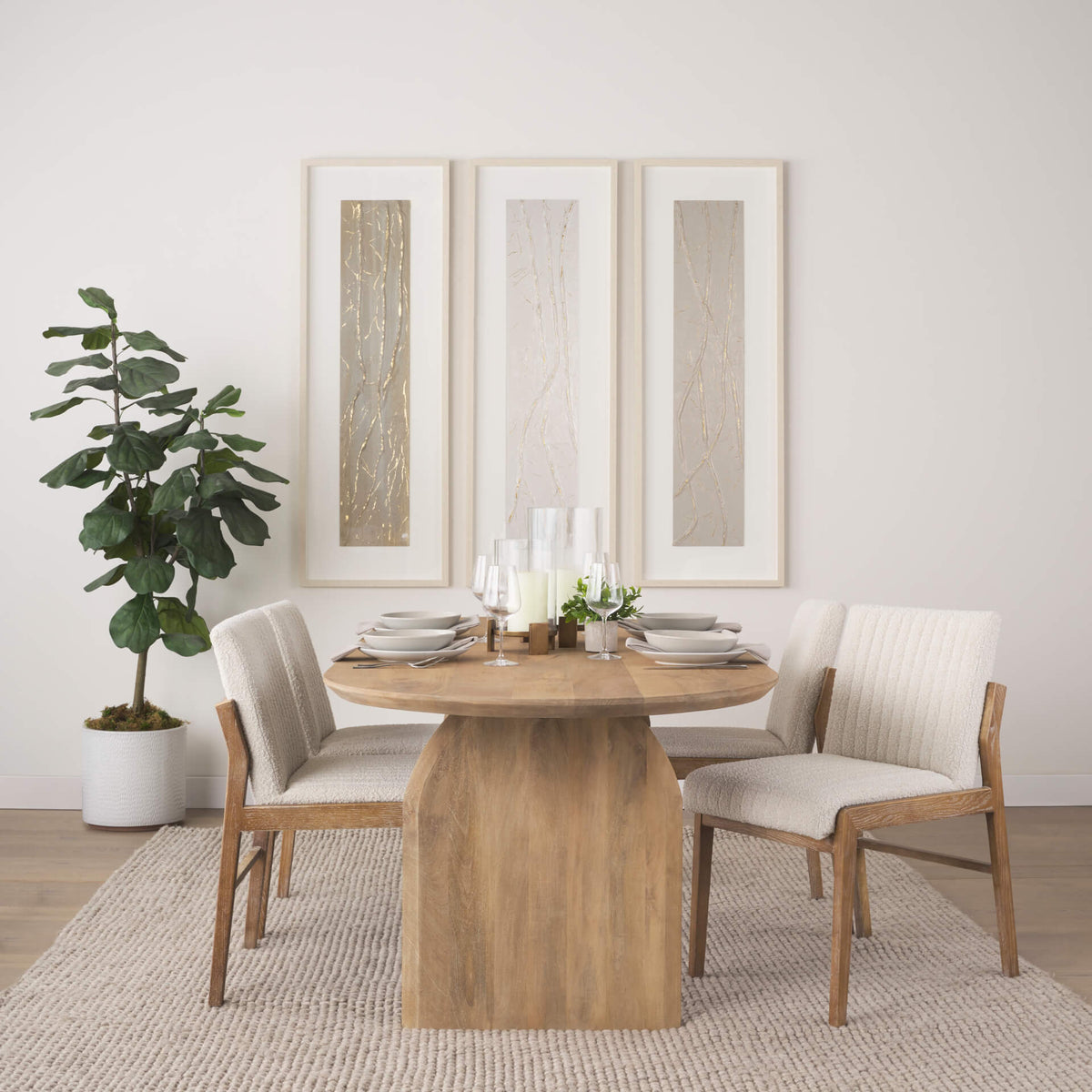 MERCANA ISLA LIGHT BROWN WOOD DINING TABLE 70560-AB