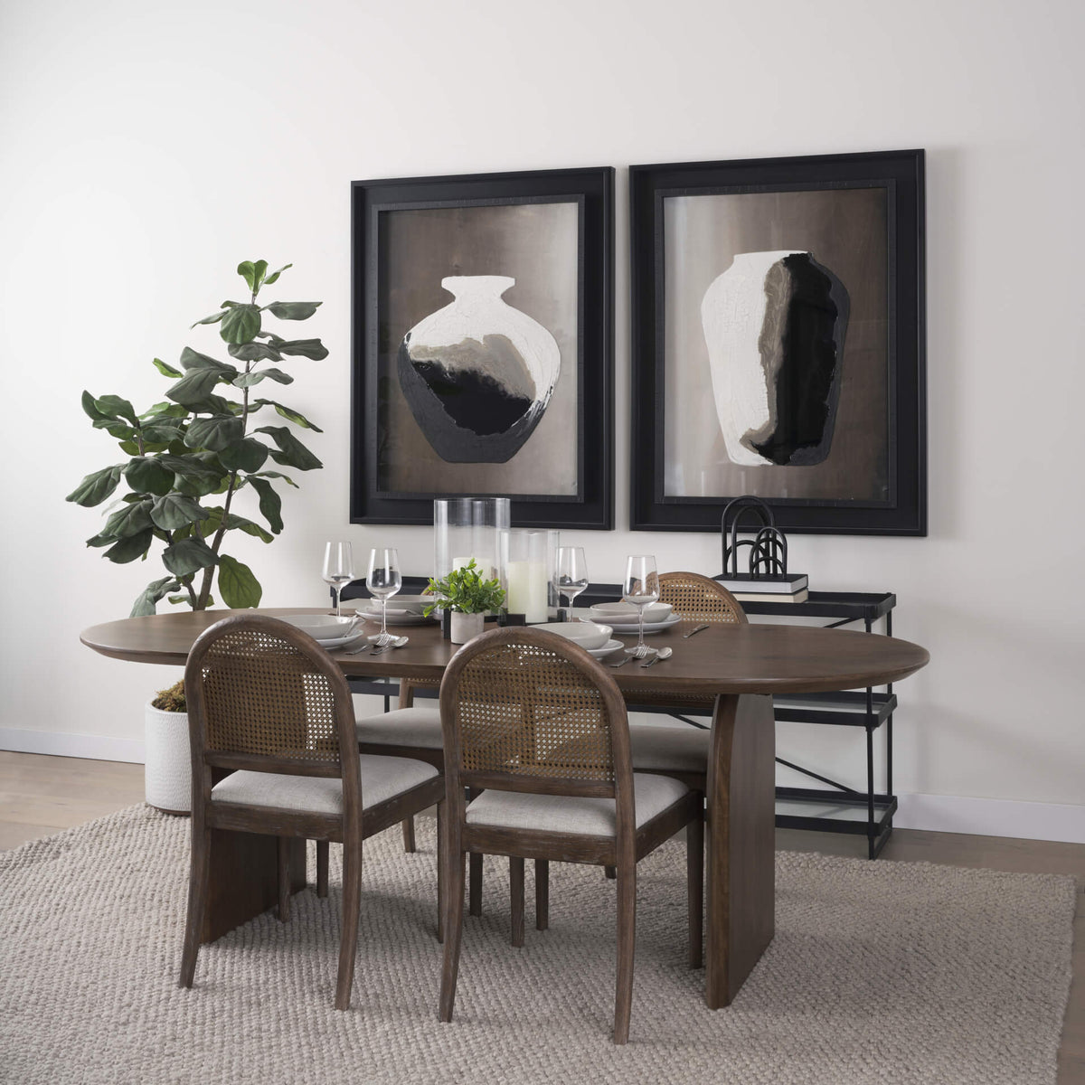 MERCANA ISLA DARK BROWN WOOD DINING TABLE 70559-AB