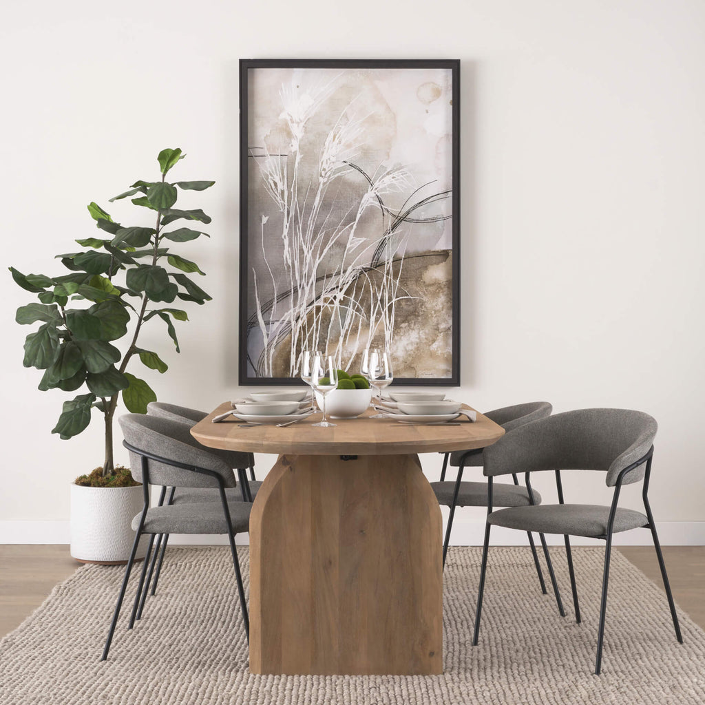 MERCANA CAROLYN DINING CHAIR GRAY FABRIC SET OF TWO 70465