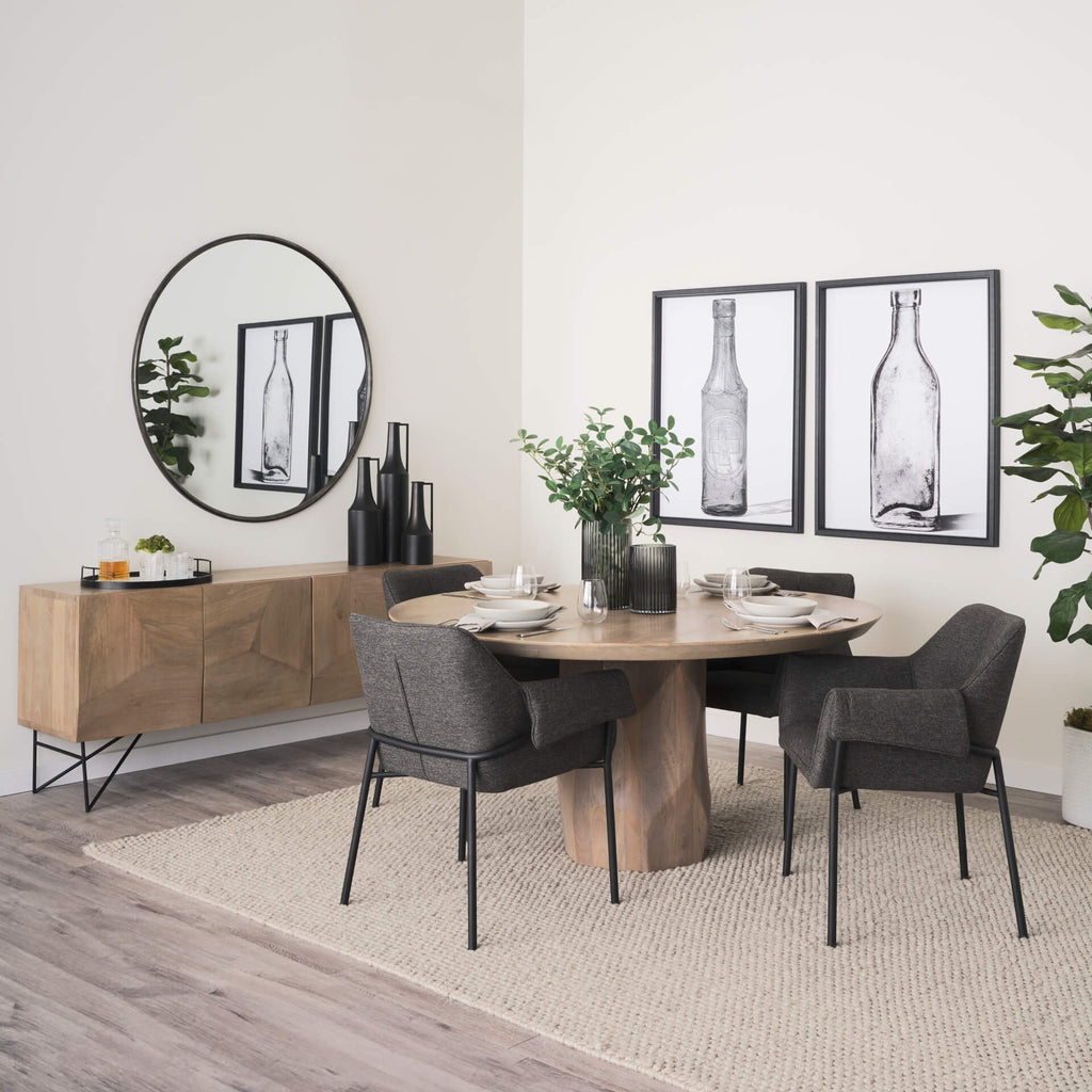 MERCANA BRENTLY DINING CHAIR GRAY FABRIC (SET OF TWO) 70249