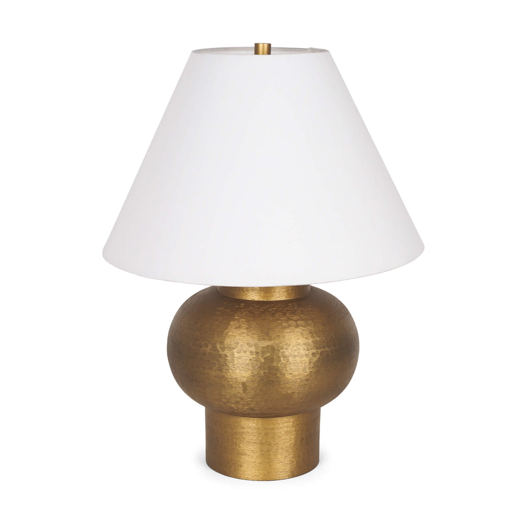 MERCANA SALAAH ANTIQUED GOLD BRUSHED METAL TABLE LAMP 70747