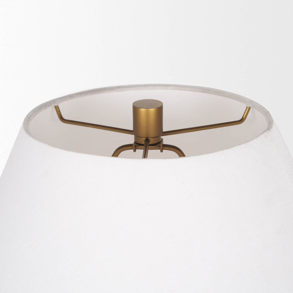 MERCANA SALAAH ANTIQUED GOLD BRUSHED METAL TABLE LAMP 70747