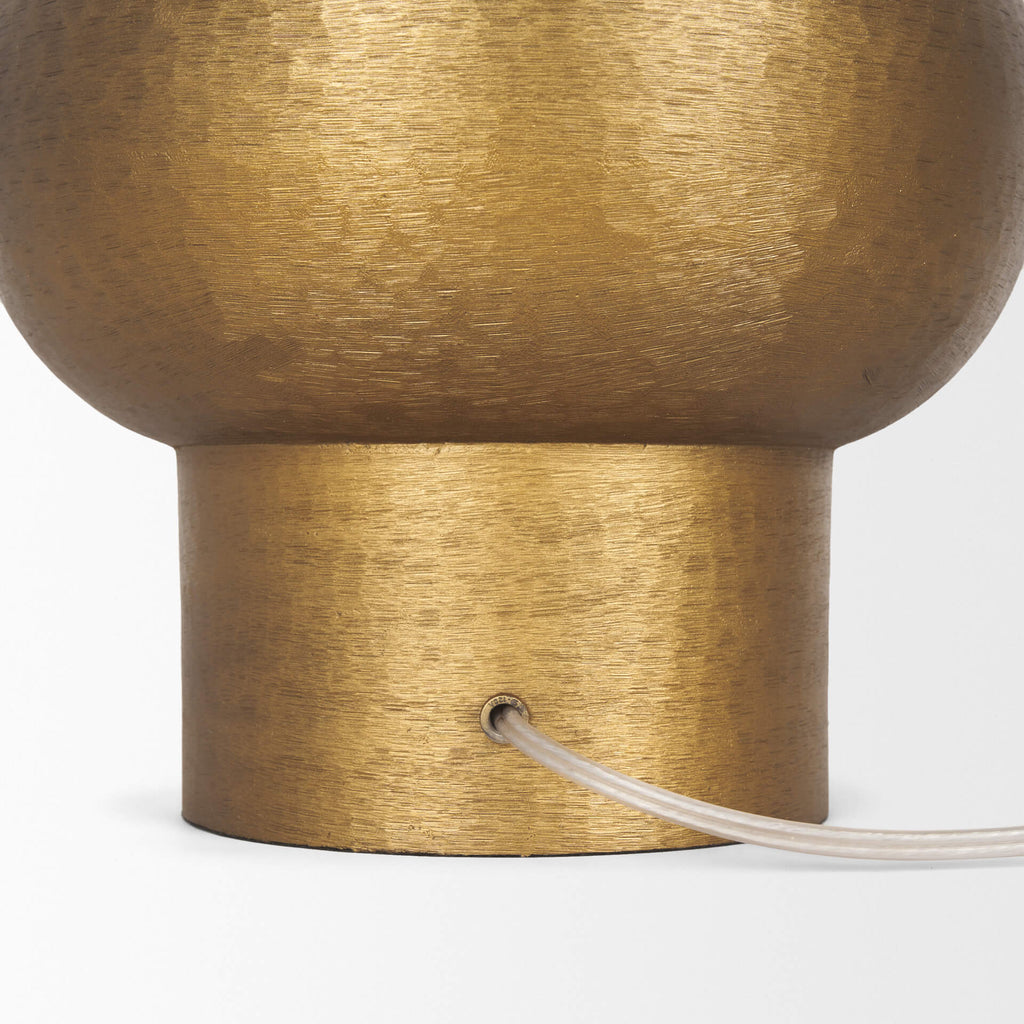 MERCANA SALAAH ANTIQUED GOLD BRUSHED METAL TABLE LAMP 70747