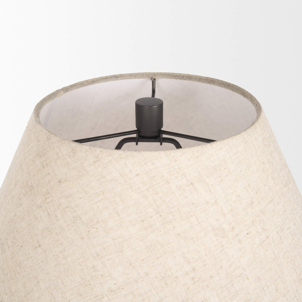 MERCANA SALAAH BLACK BRUSHED METAL TABLE LAMP 70748