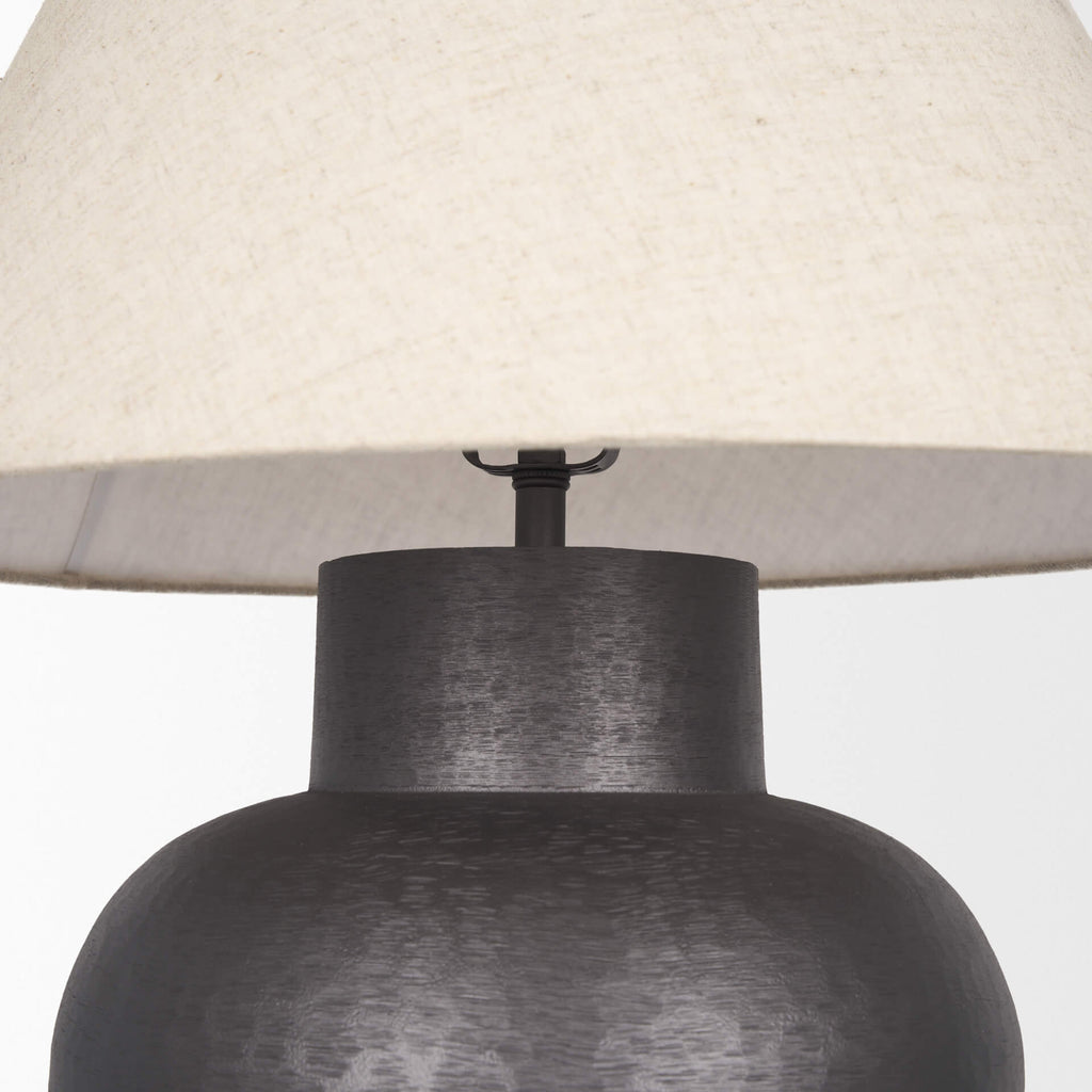 MERCANA SALAAH BLACK BRUSHED METAL TABLE LAMP 70748