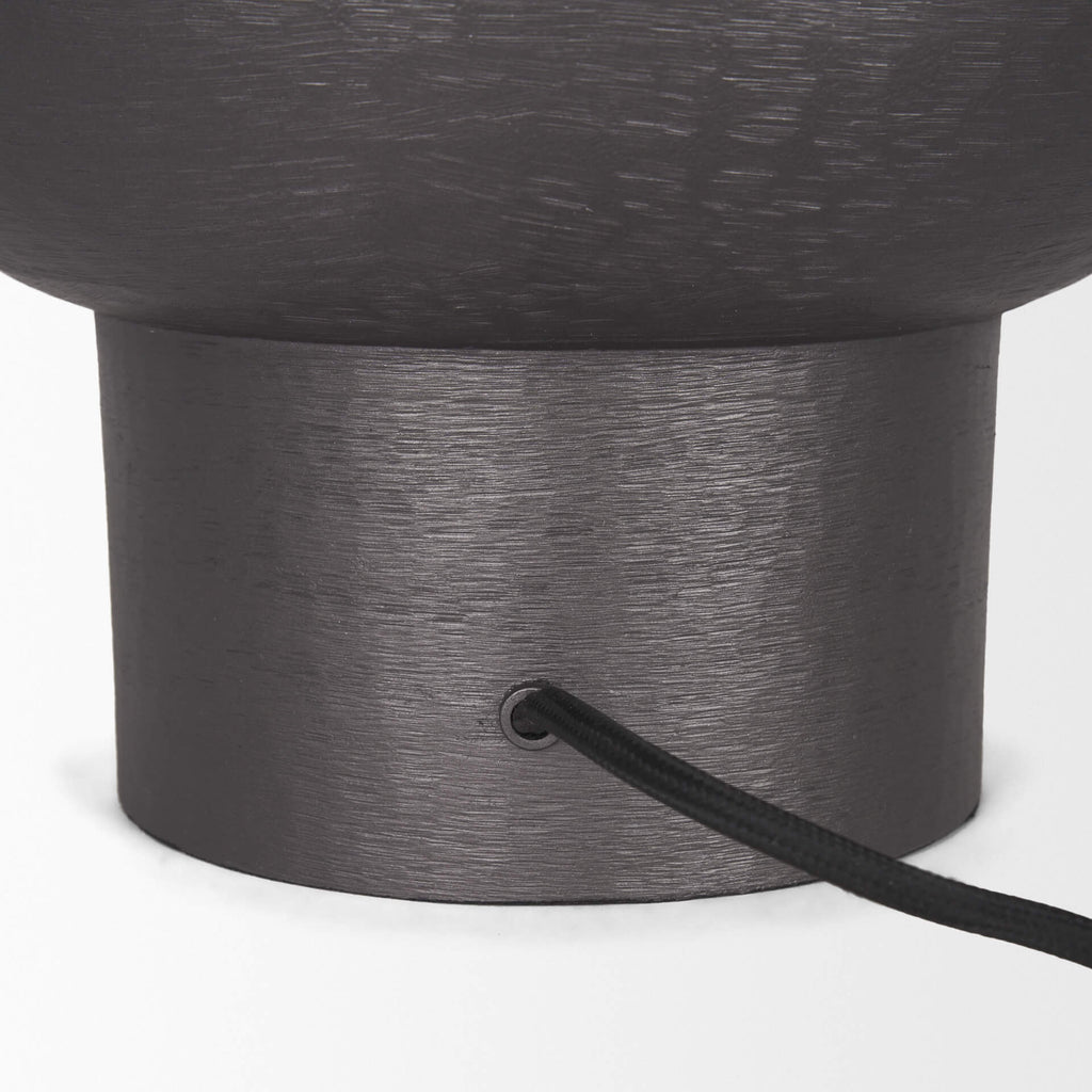 MERCANA SALAAH BLACK BRUSHED METAL TABLE LAMP 70748