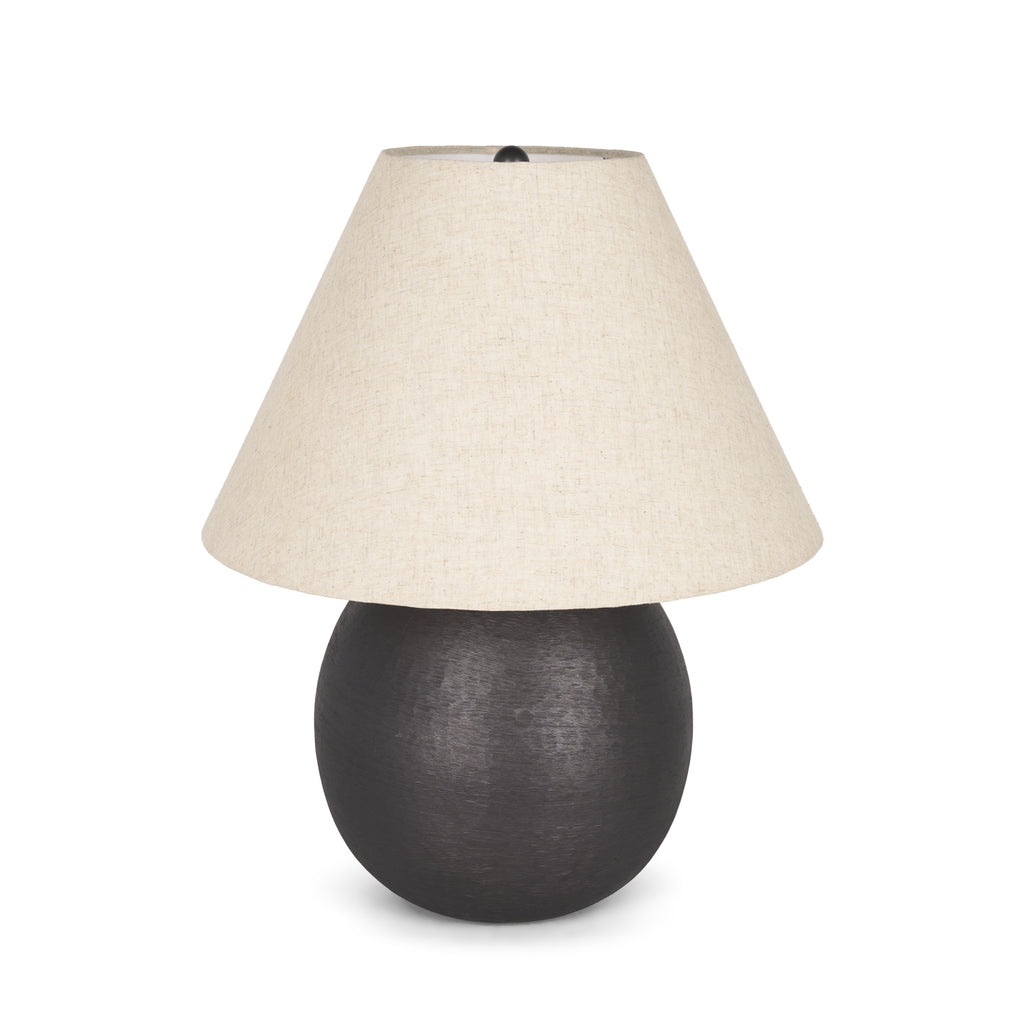 MERCANA SADIYAH BLACK BRUSHED METAL TABLE LAMP 70750