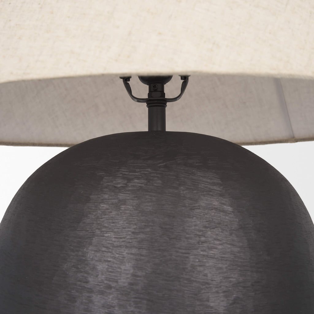 MERCANA SADIYAH BLACK BRUSHED METAL TABLE LAMP 70750