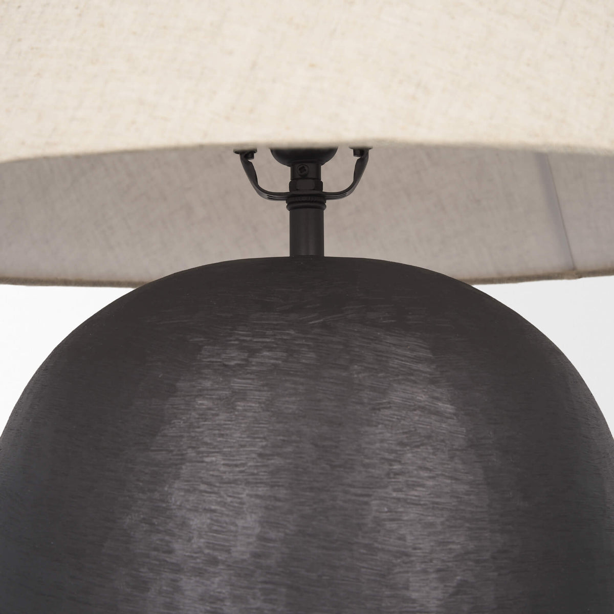 MERCANA SADIYAH BLACK BRUSHED METAL TABLE LAMP 70750