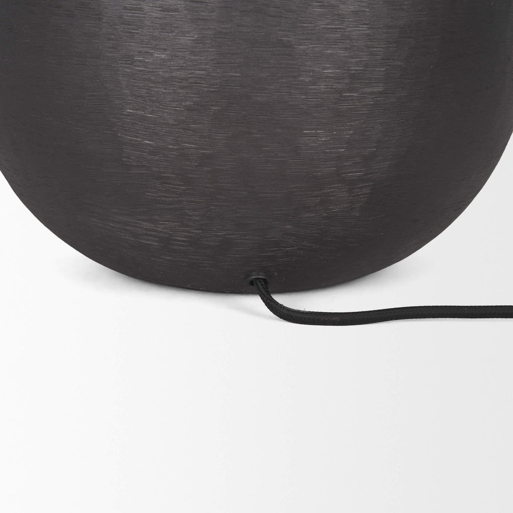 MERCANA SADIYAH BLACK BRUSHED METAL TABLE LAMP 70750