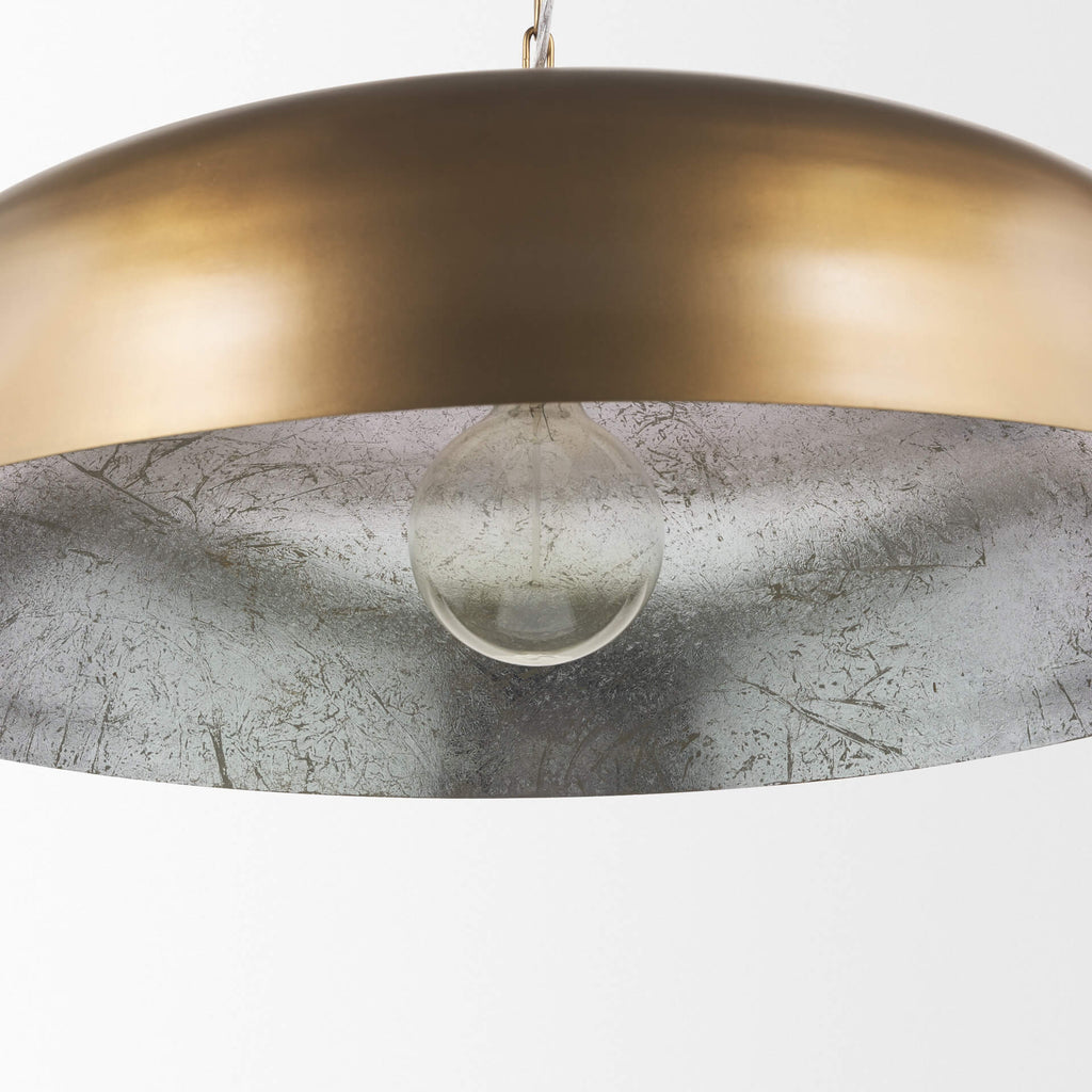 MERCANA SANNE ANTIQUED GOLD WIDE PENDANT 70758