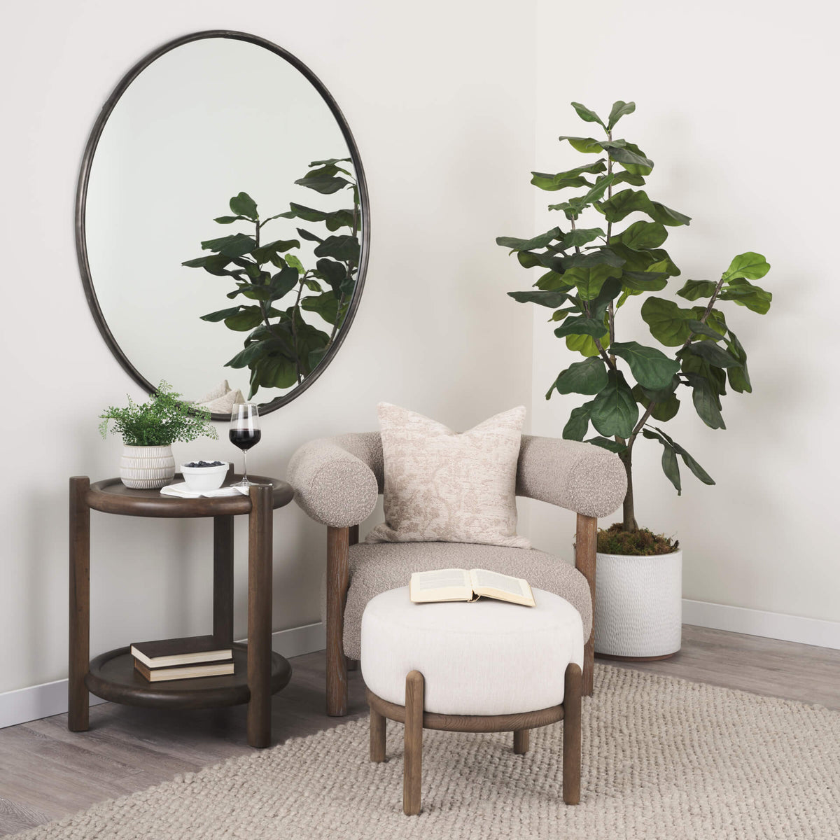 MERCANA ROMI ROUND SIDE TABLE 70638