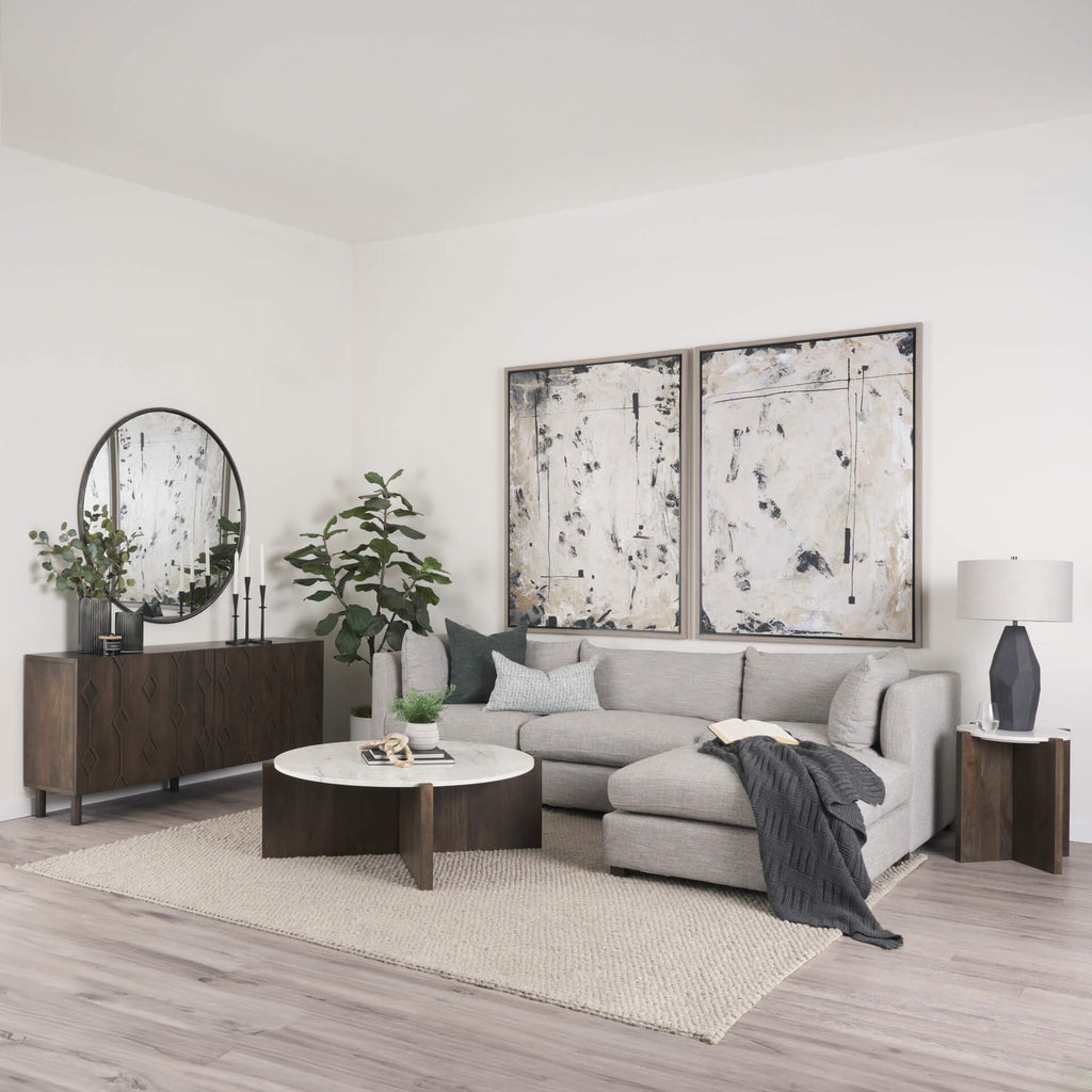MERCANA BIANCA ROUND MARBLE COFFEE TABLE 70648-AB