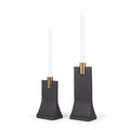 MERCANA POLLI MATTE BLACK TAPER CANDLEHOLDERS 70672