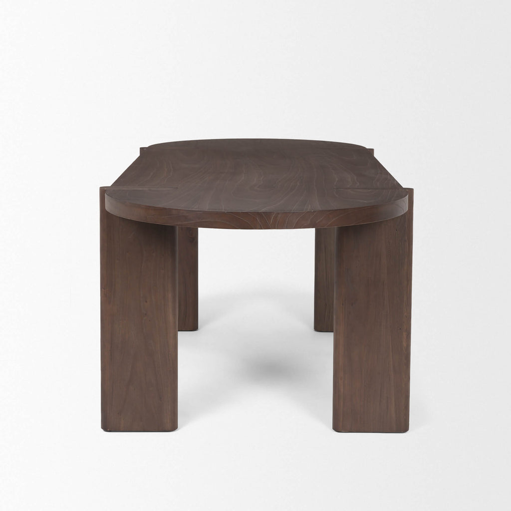 MERCANA SOHAN DARK ELM WOOD DINING TABLE 70853