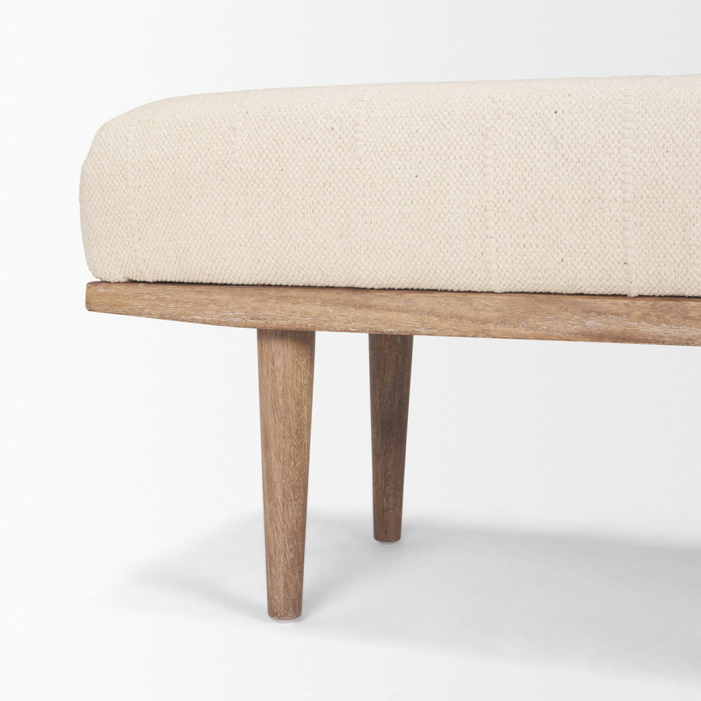 MERCANA SHAE OATMEAL FABRIC BENCH 70797