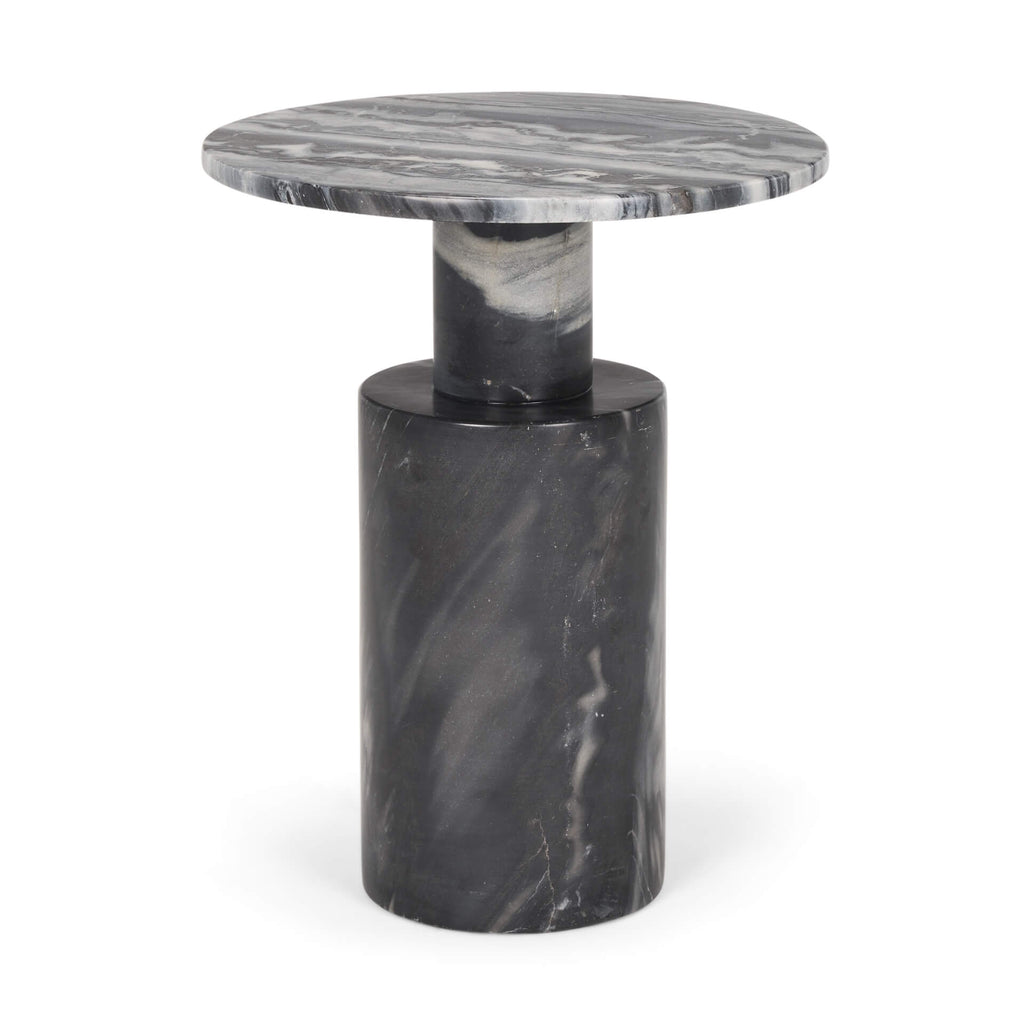MERCANA  TAITE GREY MARBLE ACCENT TABLE 70876-AB