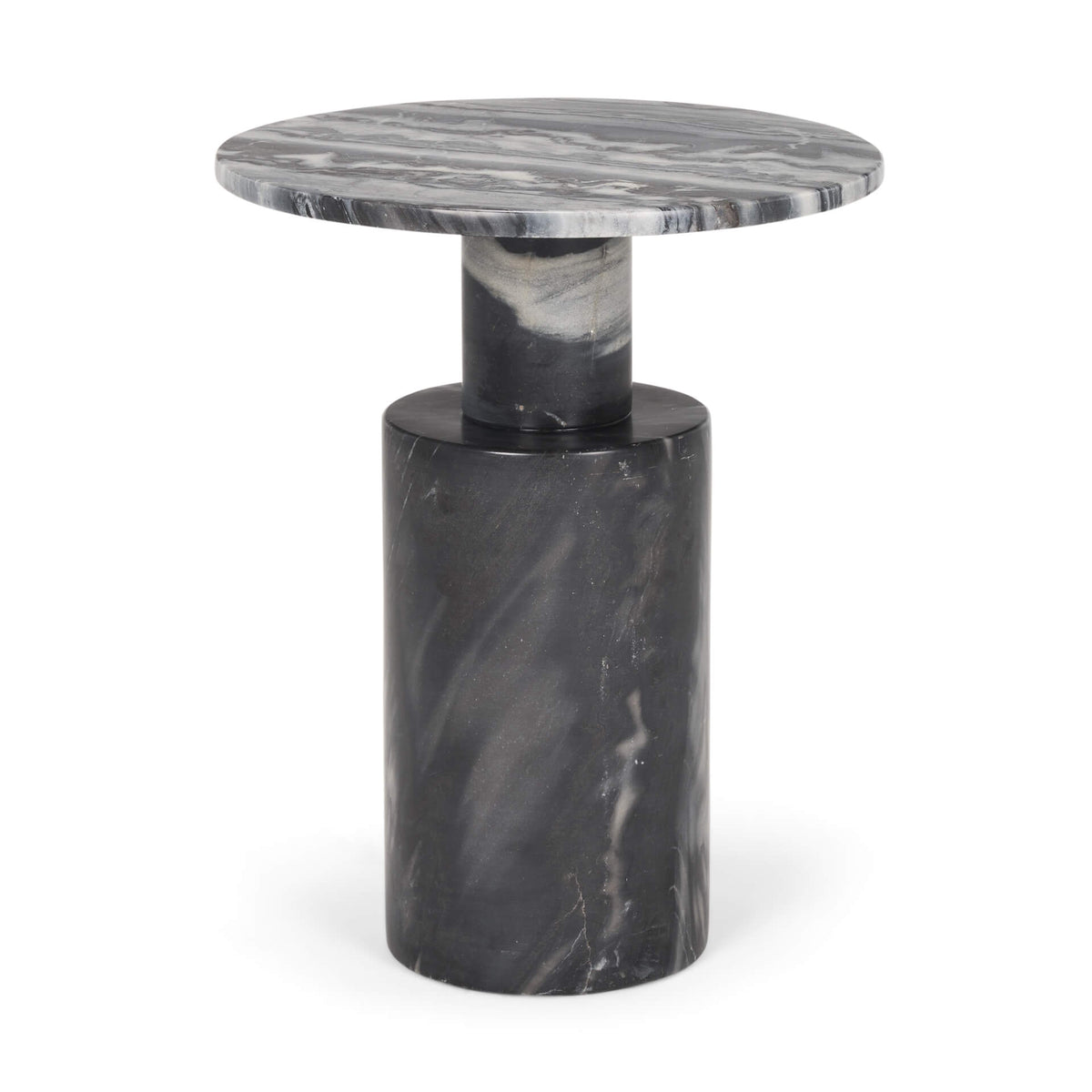 MERCANA  TAITE GREY MARBLE ACCENT TABLE 70876-AB