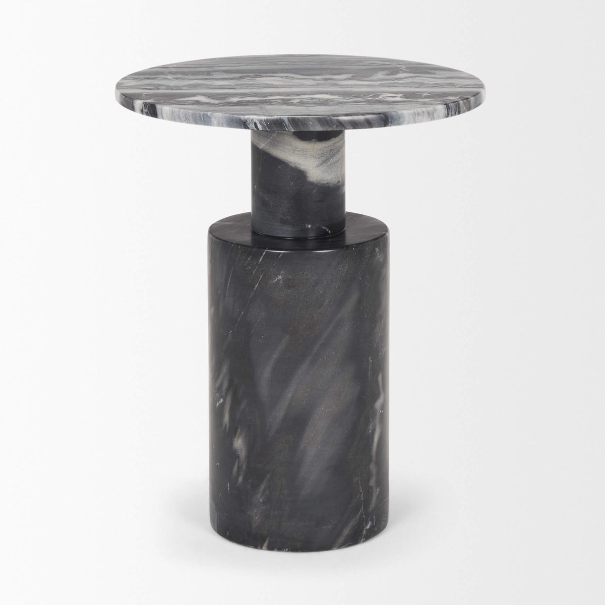 MERCANA  TAITE GREY MARBLE ACCENT TABLE 70876-AB