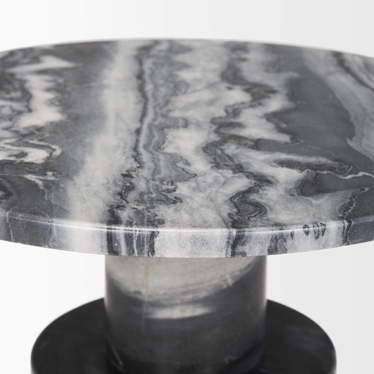 MERCANA  TAITE GREY MARBLE ACCENT TABLE 70876-AB