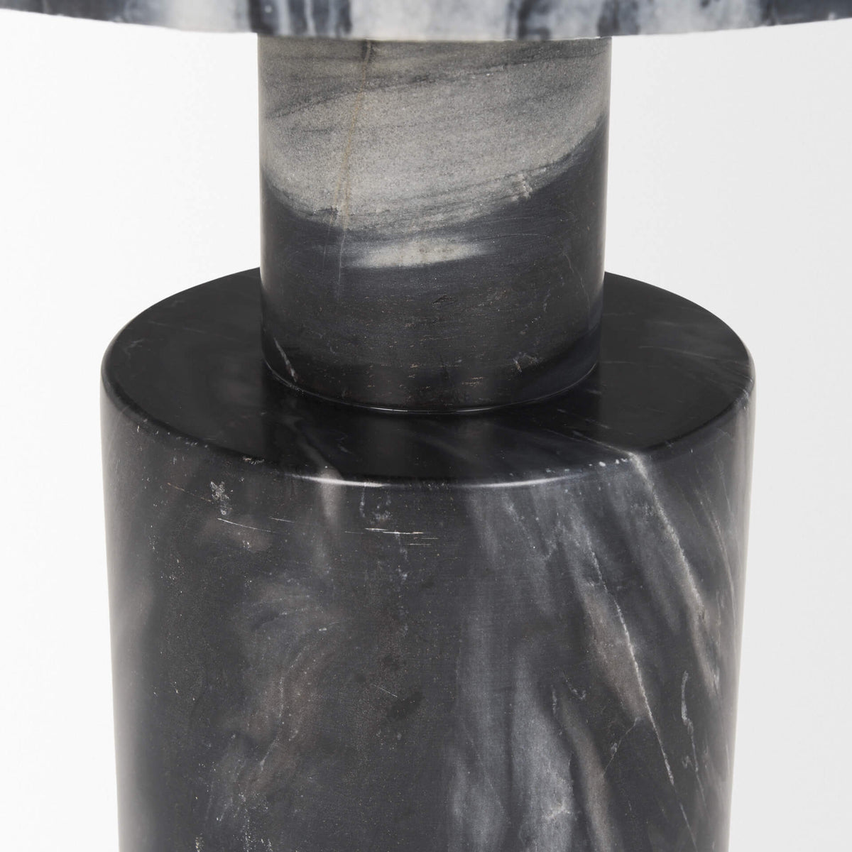 MERCANA  TAITE GREY MARBLE ACCENT TABLE 70876-AB