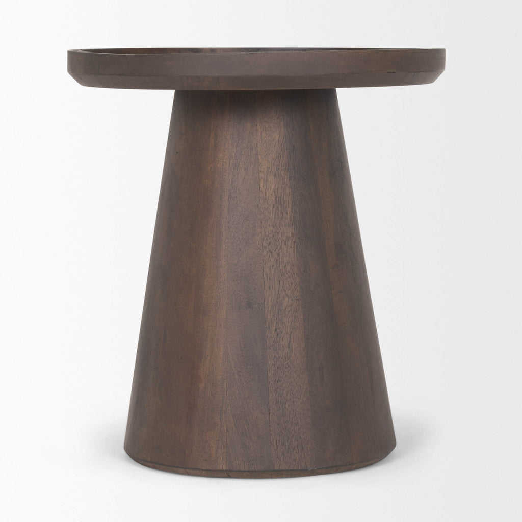 MERCANA TAKODA ROUND WOOD SIDE TABLE  70878