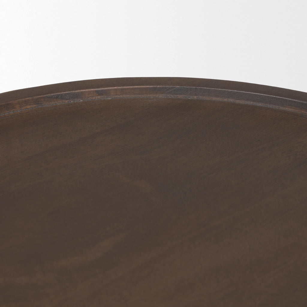 MERCANA TAKODA ROUND WOOD SIDE TABLE  70878