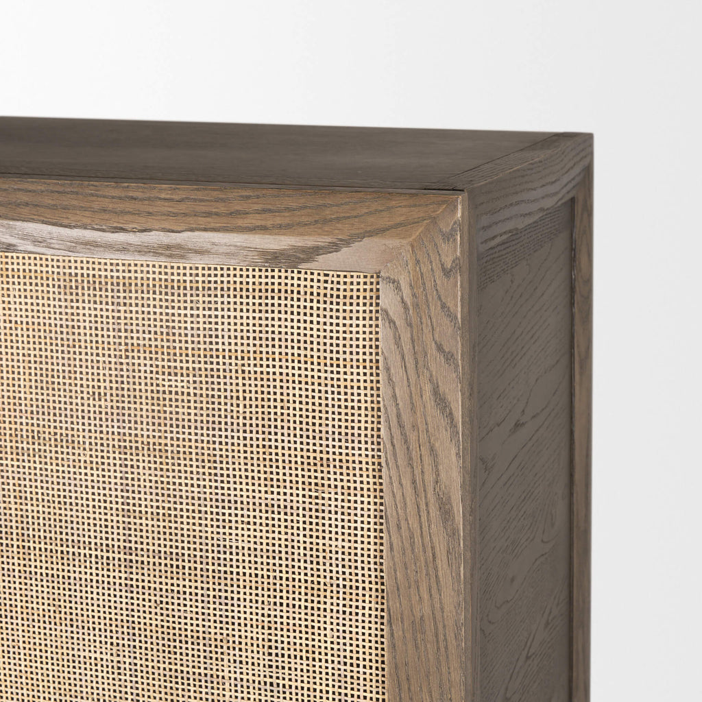MERCANA SINA NATTURAL RATTAN 2 DOOR CURIO CABINET 70816