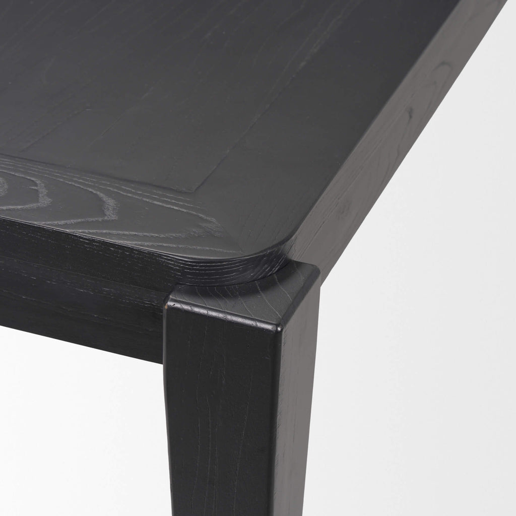MERCANA TEVA RECTANGLE BLACK WOOD DINING TABLE 70862