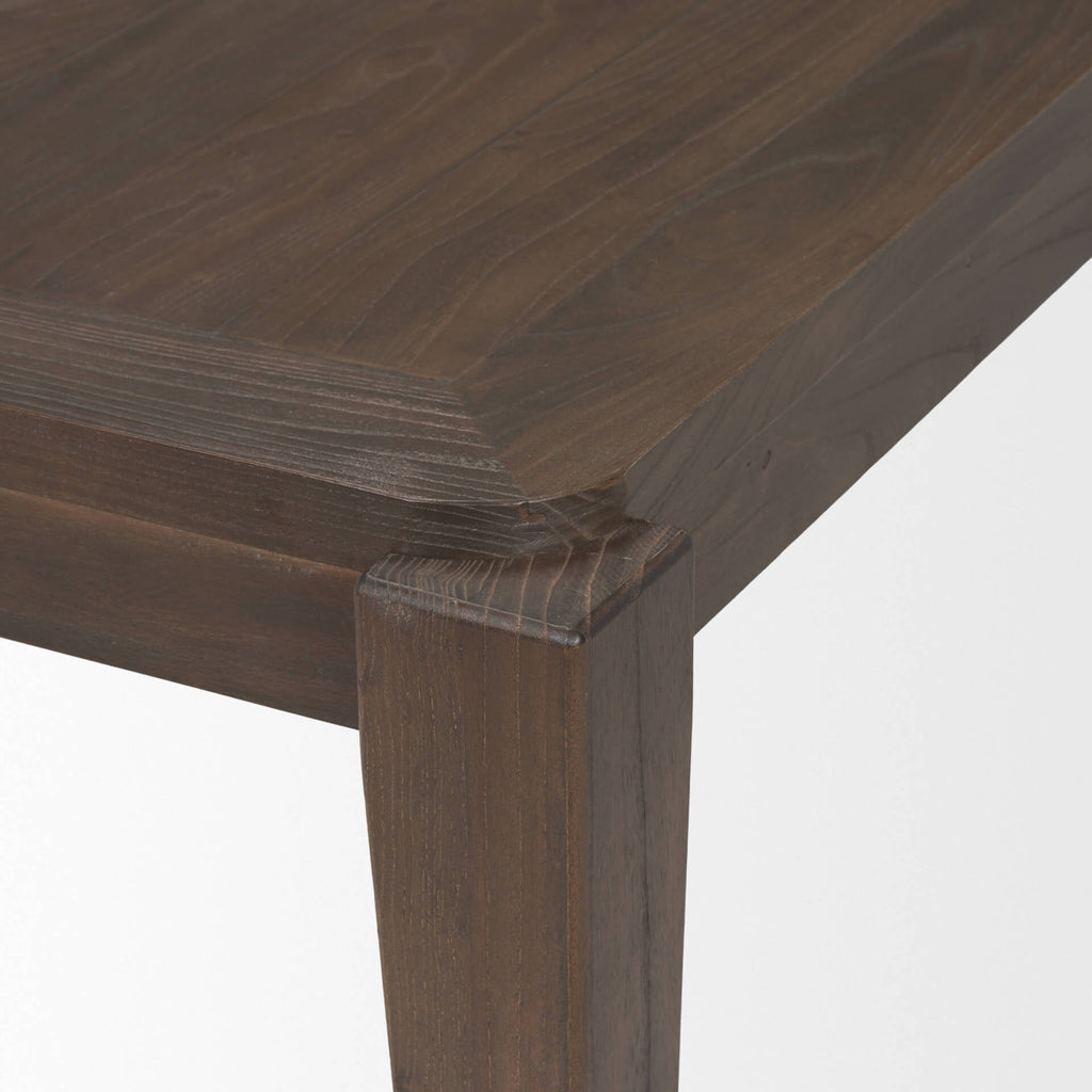 MERCANA TEVA RECTANGLE BROWN WOOD DINING TABLE 70863