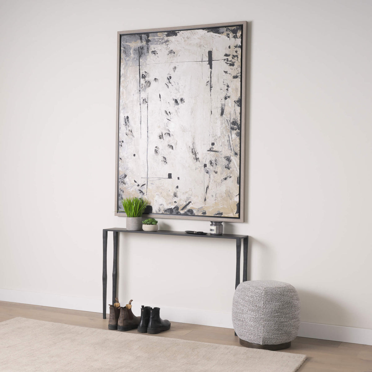 MERCANA TIMOTHY BLACK IRON CONSOLE TABLE 69257