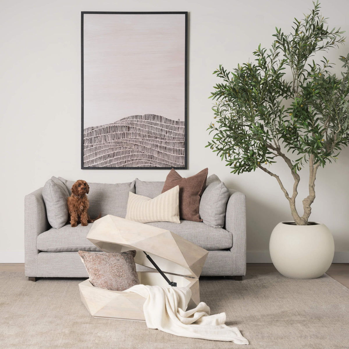 MERCANA ARRETO HEXAGONAL NATURAL WOOD COFFEE TABLE 70568