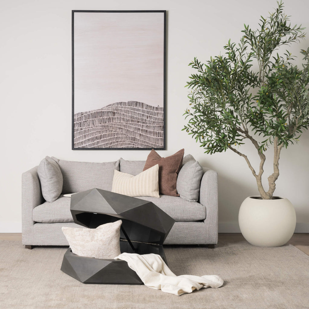 MERCANA ARRETO HEXAGONAL BLACK WOOD COFFEE TABLE 70567